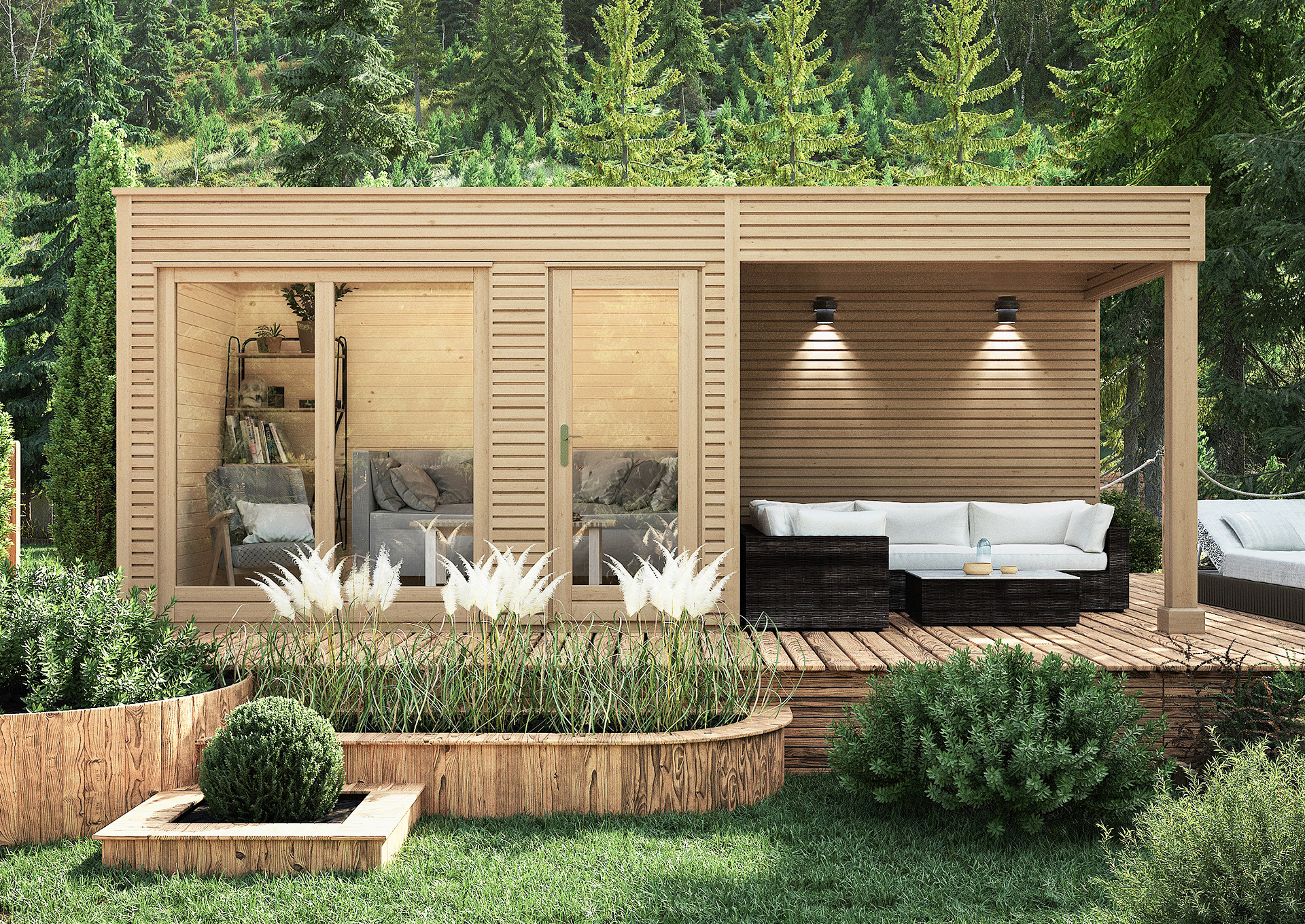 Butenas Design-Gartenhaus SUN VISION PLUS
