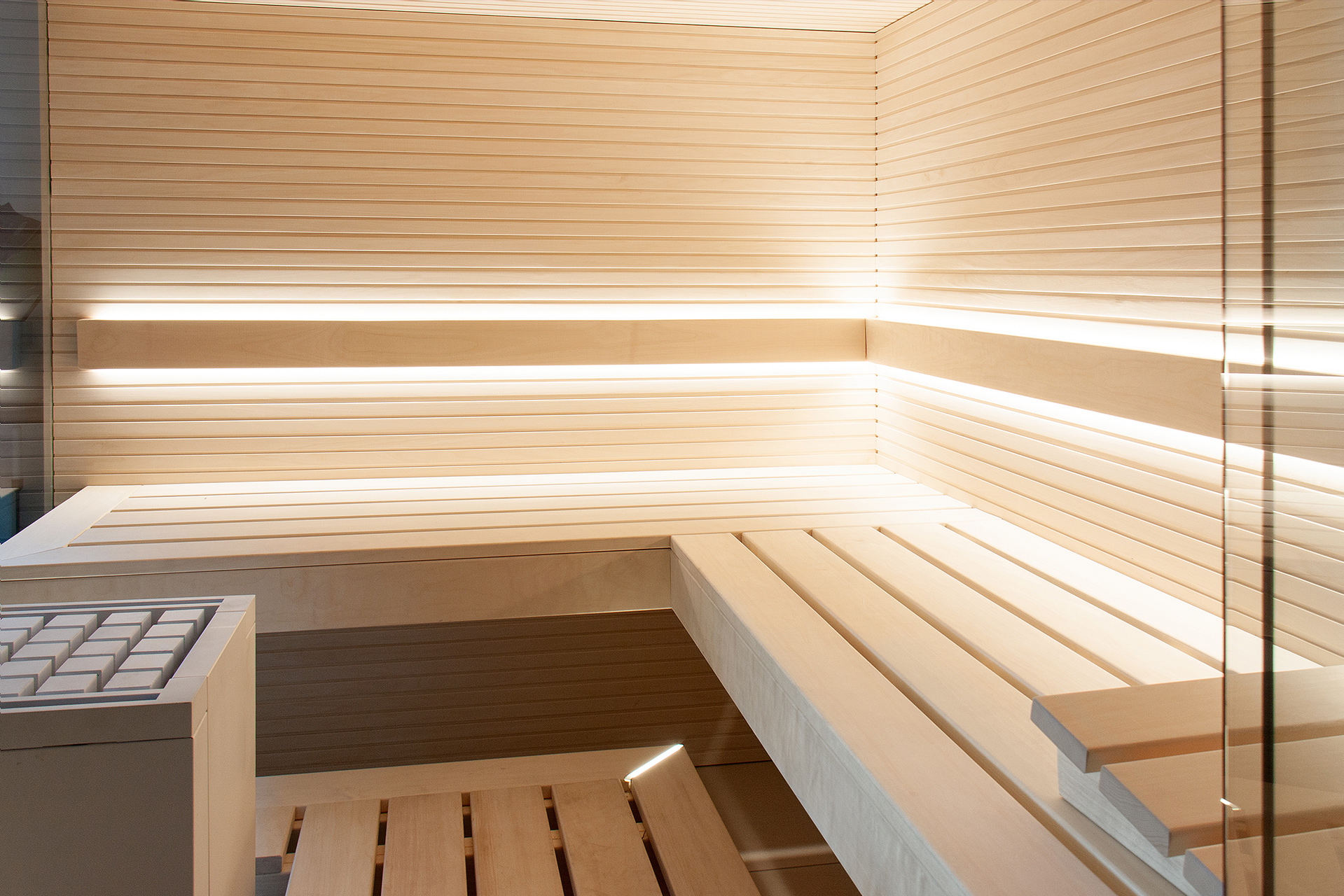 Butenas LED Design Sauna Beleuchtung Rückenlehne